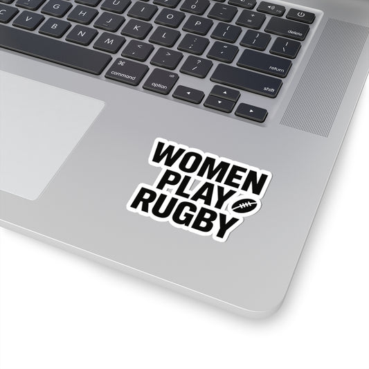 Women Play Rugby Kiss-Cut Stickers