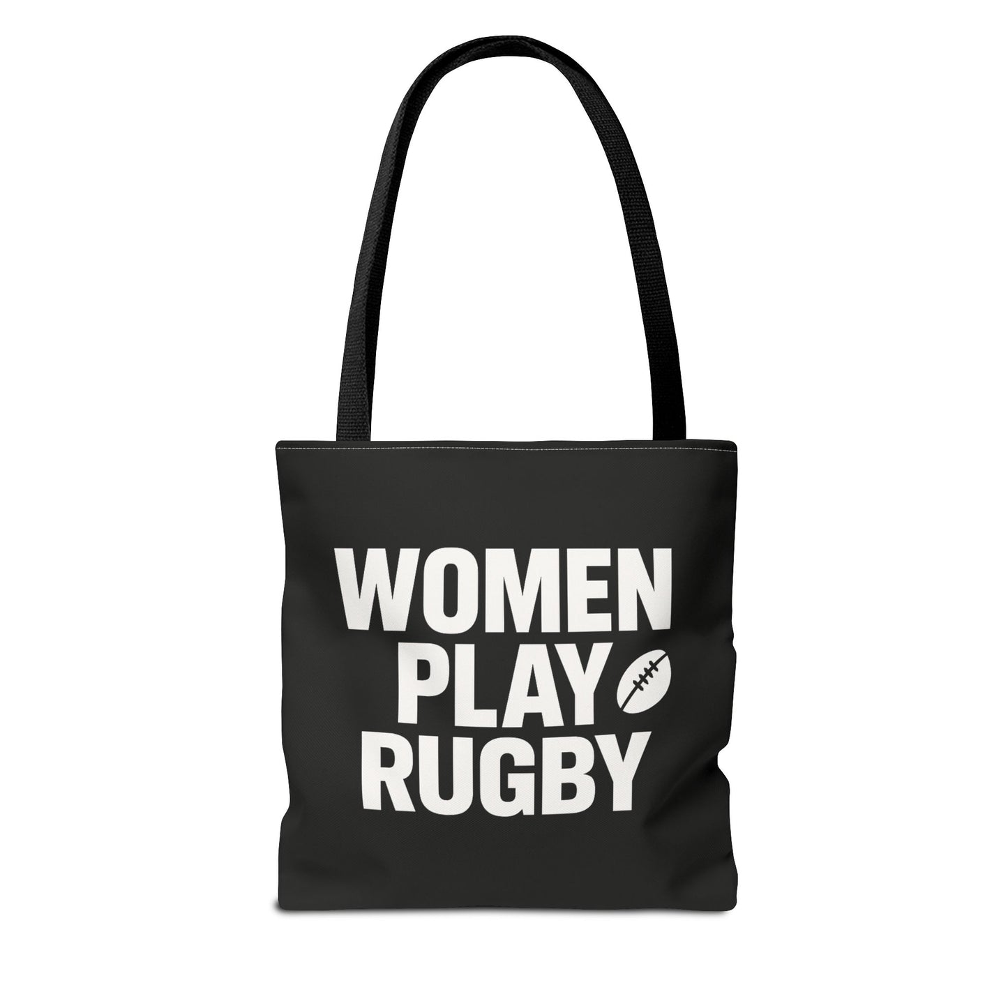 Women Play Rugby Tote Bag, Sports Bag, Athletic Tote, Gift for Rugby Fans, Women's Empowerment, Eco-friendly Bag