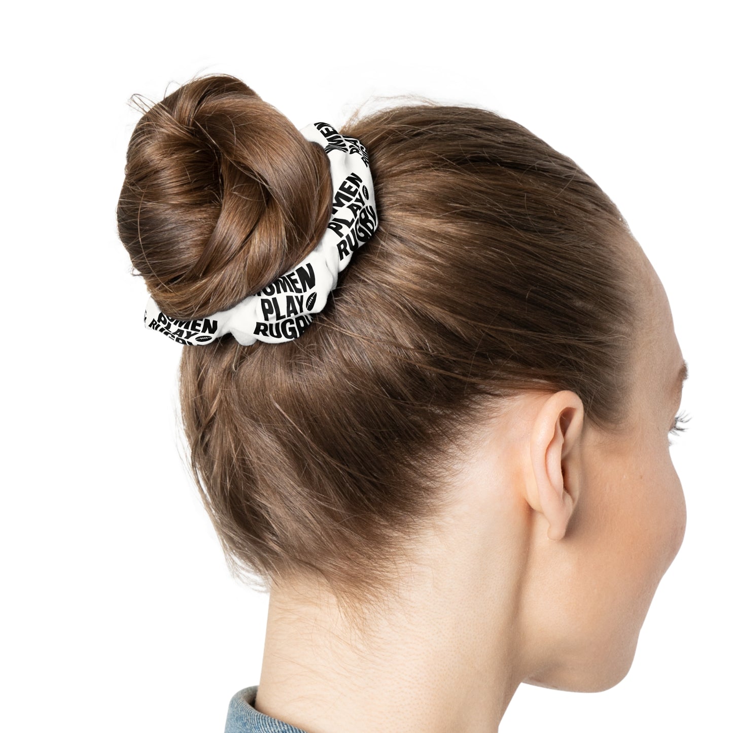 Women Play Rugby Scrunchie