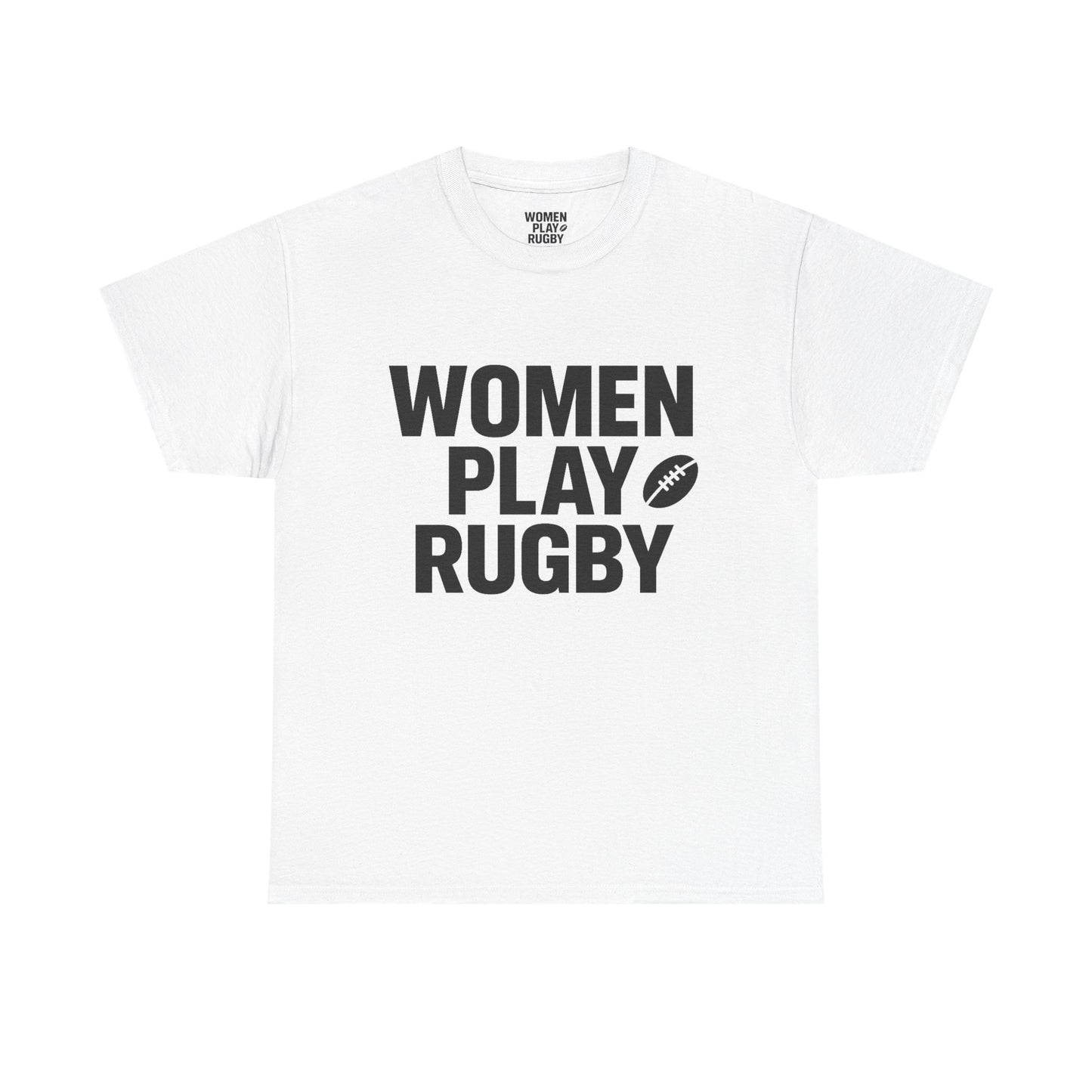 Women Play Rugby Unisex Heavy Cotton Tee