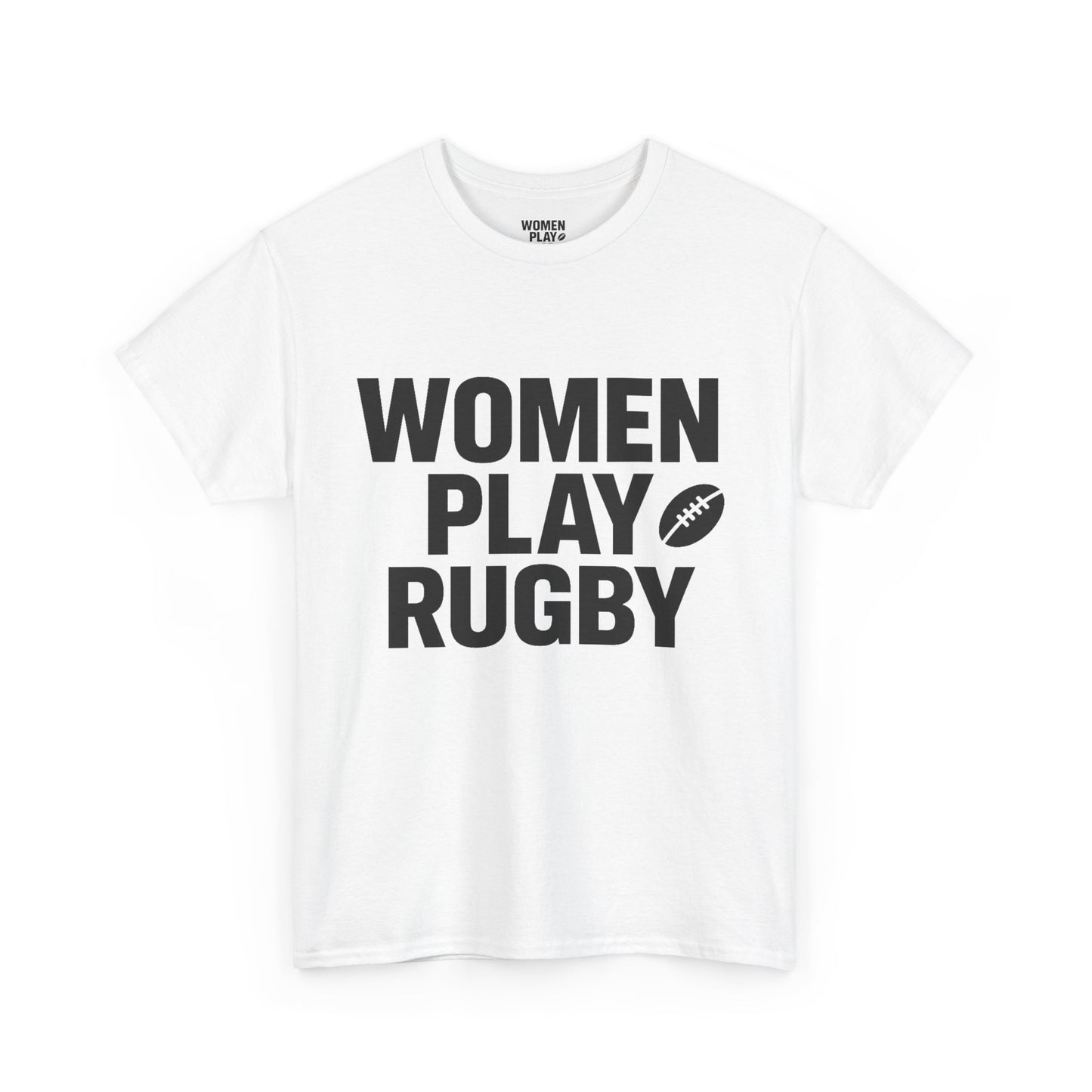 Women Play Rugby Unisex Heavy Cotton Tee