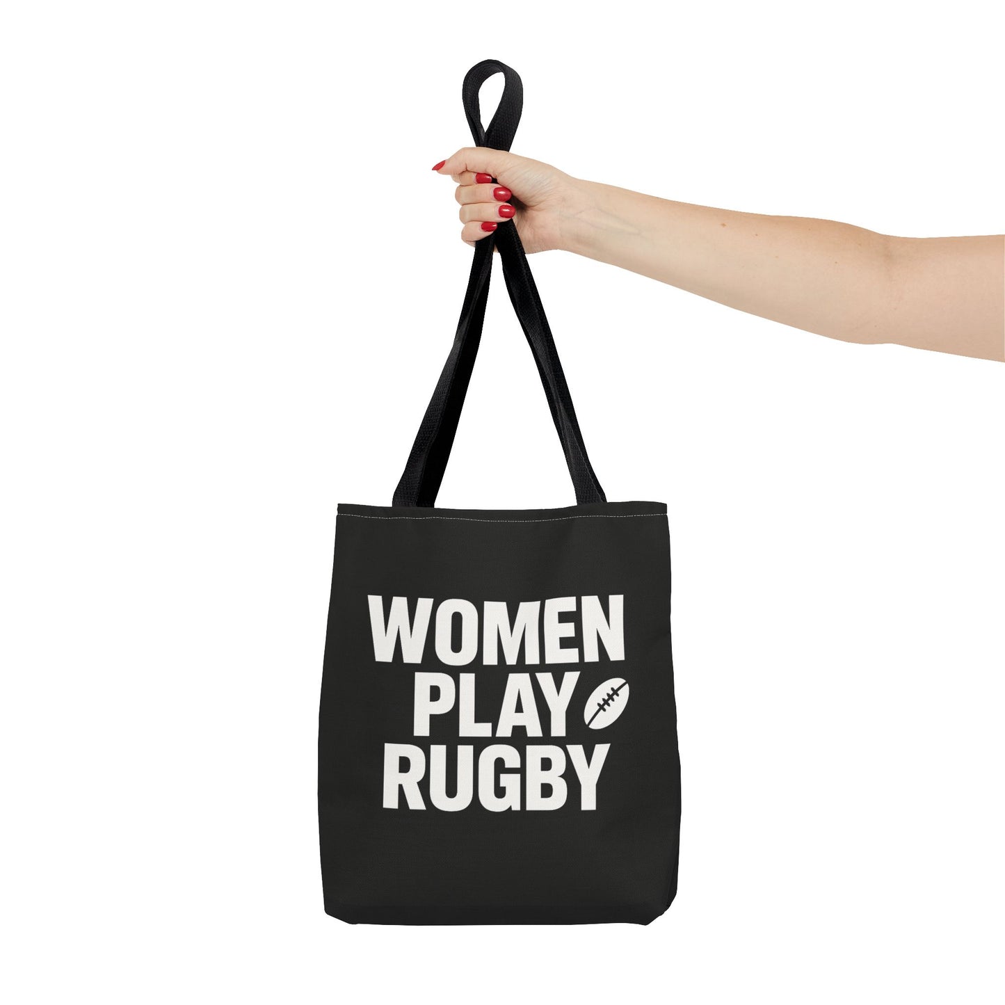 Women Play Rugby Tote Bag, Sports Bag, Athletic Tote, Gift for Rugby Fans, Women's Empowerment, Eco-friendly Bag
