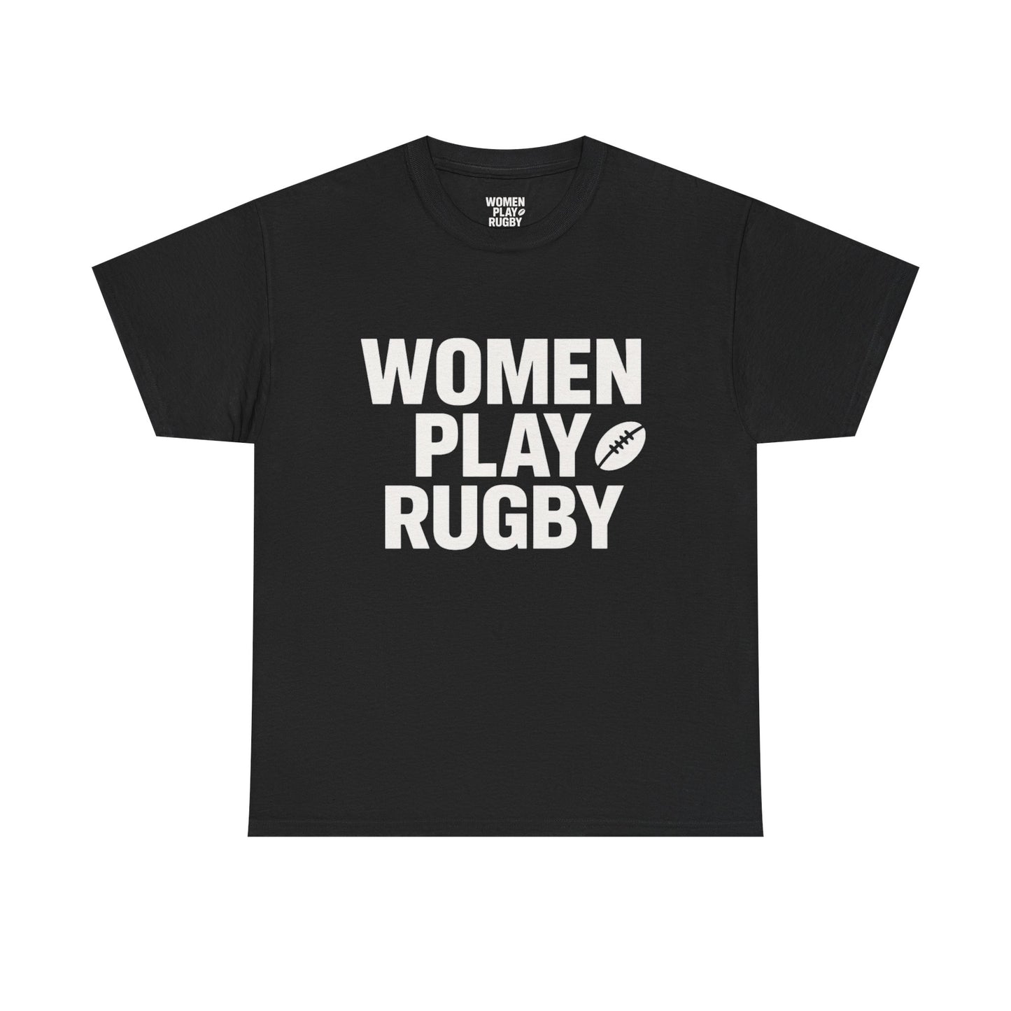 Women Play Rugby Unisex Heavy Cotton Tee